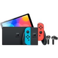 Koop Nintendo Switch OLED Rood/Blauw + JBL Quantum TWS - 6095639875819