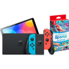 Koop Nintendo Switch OLED Blauw/Rood + Nintendo Switch Sports - 6095609995905