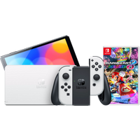 Koop Nintendo Switch OLED Wit + Mario Kart 8 Deluxe - 6090337059080