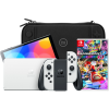 Koop Nintendo Switch OLED Wit + Mario Kart 8 Deluxe + BlueBuilt Beschermhoes - 6095612379396