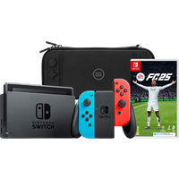 Koop Nintendo Switch Rood/Blauw + EA Sports FC 25 + BlueBuilt Beschermhoes - 6151116898860