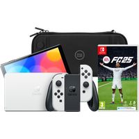 Koop Nintendo Switch OLED Wit + EA Sports FC 25 + BlueBuilt Beschermhoes - 6151116911965