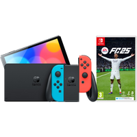 Koop Nintendo Switch OLED Blauw Rood + EA Sports FC 25 - 6151116913921