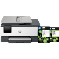 Koop HP OfficeJet Pro 8124e + 2 zwarte + 2 kleuren cartridges - 6151118082090