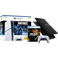 Koop PS5 Slim Disc Edition + Fortnite Voucher + Black Ops 6  + Covers Zwart + Extra Controller - 6151118312326