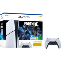 Koop PlayStation 5 Slim Disc Edition + Fortnite Voucher + Extra Controller Wit - 6151118334342