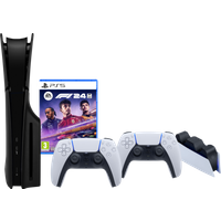 Koop PlayStation 5 Slim Disc Edition + F1 24 + Covers Zwart + Extra Controller + Oplaadstation - 6151116168123