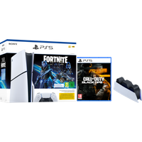 Koop PlayStation 5 Slim Disc Edition + Fortnite Voucher + Black Ops 6 + Oplaadstation - 6151118288218