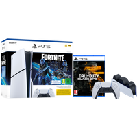 Koop PS5 Slim Disc Edition + Fortnite Voucher + Black Ops 6 + Extra Controller + Oplaadstation - 6151118294219