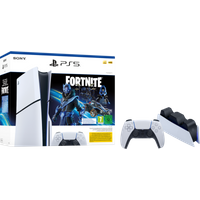 Koop PlayStation 5 Slim Disc Edition + Fortnite Voucher + Extra Controller Wit + Oplaadstation - 6151118337367