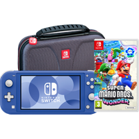 Koop Nintendo Switch Lite Blauw + Super Mario Bros. Wonder + Beschermhoes - 6095627630611