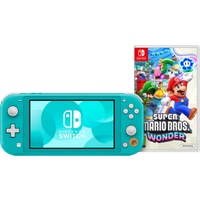 Koop Nintendo Switch Lite Turquoise + Super Mario Bros. Wonder - 6095627665651