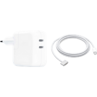 Koop Apple 35W Power Adapter Met 2 Usb C Poorten + Apple usb C naar MagSafe 3 Kabel (2m) - 6095656650635