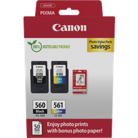 Koop Canon PG-560/CL-561 Cartridge + Fotopapier - 8714574679457