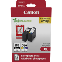 Koop Canon PG-585XL + CL-586XL Combo Pack + Fotopapier - 8714574683072