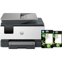 Koop HP OfficeJet Pro 9120e + 2 zwarte + 2 kleuren cartridges - 6151118084025