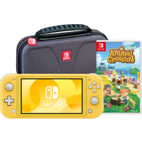 Koop Nintendo Switch Lite Geel + Animal Crossing New Horizons + Bigben Beschermtas - 7423402566500