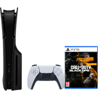 Koop PlayStation 5 Slim Disc Edition + Call of Duty: Black Ops 6 + Covers Zwart - 6151117093035