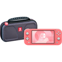 Koop Nintendo Switch Lite Koraal + Bigben Officiële Nintendo Switch Lite Beschermtas - 7423402565572