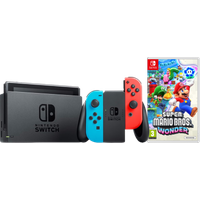 Koop Nintendo Switch Rood/Blauw + Super Mario Bros. Wonder - 6095626115140