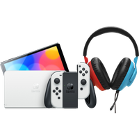 Koop Nintendo Switch OLED Wit + JBL Quantum 100N - 6151116123146