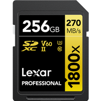 Koop Lexar Professional SDXC 1800x GOLD 256GB 170MB/s - 843367124510