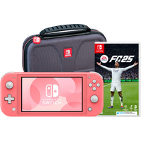 Koop Nintendo Switch Lite Koraal + EA Sports FC 25 + Bigben Beschermtas - 6151116914980