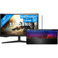 Koop Samsung Odyssey G5 LS27CG552EUXEN + SteelSeries Apex Pro Gaming Toetsenbord QWERTY - 6151118171169