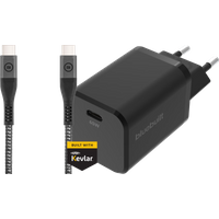 Koop BlueBuilt Power Delivery Oplader met Usb C Poort 65W Zwart + Usb C naar Usb C kabel 1