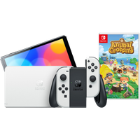 Koop Nintendo Switch OLED Wit + Animal Crossing New Horizons - 6095610046016