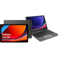 Koop Samsung Galaxy Tab S9 11 inch 128 GB Wifi Zwart + BlueBuilt Toetsenbord Hoes QWERTY - 6151120318309