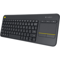 Koop Logitech K400 Plus Wireless Touch Zwart QWERTY - 5099206059429