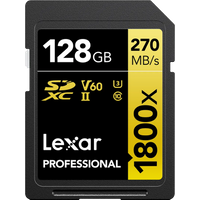 Koop Lexar Professional SDXC 1800x GOLD 128GB 180MB/s - 843367124503