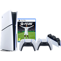 Koop PlayStation 5 Slim Disc Edition + FC 25 + Extra Controller Wit + Oplaadstation - 6151116878855