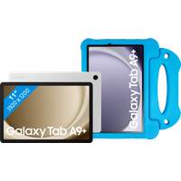 Koop Samsung Galaxy Tab A9 Plus 11 inch 6GB/128GB Wifi Zilver + BlueBuilt Kids Cover Blauw - 6151125279247