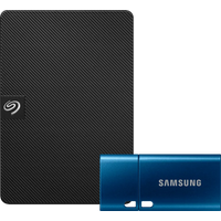 Koop Seagate Expansion Portable 1TB + Samsung USB-C Flash Drive 128GB - 6095606917917