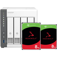 Koop QNAP TS-433-4G + Seagate Ironwolf 16TB (2x8TB) - 6151123941979