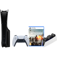 Koop PlayStation 5 Slim Disc Edition + Battlefield 6 + Covers Zwart + Oplaadstation - 6151128598505