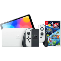 Koop Nintendo Switch OLED Wit + Super Mario Galaxy 1+2 - 6151128762715