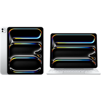 Koop Apple iPad Pro (2024) 13 inch 1TB Wifi + 5G Zilver + Apple Magic Keyboard QWERTY - 6151115083090