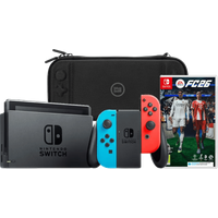 Koop Nintendo Switch Rood/Blauw + EA Sports FC 26 + BlueBuilt Beschermhoes - 6151128538532